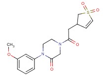 4-[(1,1-dioxido-2,3-dihydro-3-thienyl)acetyl]-1-(3-methoxyphenyl)-2-piperazinone