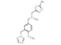 1-[4-methoxy-3-(1H-1,2,4-triazol-1-ylmethyl)phenyl]-N-methyl-N-[(5-methyl-1,3,4-oxadiazol-2-yl)methyl]methanamine
