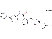1-[(5-isobutyl-1,2,4-oxadiazol-3-yl)methyl]-N-[3-(1H-pyrazol-1-yl)phenyl]-L-prolinamide