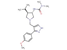 N'-((3S*,4R*)-4-isopropyl-1-{[3-(4-methoxyphenyl)-1H-pyrazol-4-yl]methyl}pyrrolidin-3-yl)-N,N-dimethylurea