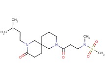 N-methyl-N-{3-[8-(3-methylbutyl)-9-oxo-2,8-diazaspiro[5.5]undec-2-yl]-3-oxopropyl}methanesulfonamide