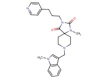 1-methyl-8-[(1-methyl-1H-indol-3-yl)methyl]-3-[3-(4-pyridinyl)propyl]-1,3,8-triazaspiro[4.5]decane-2,4-dione