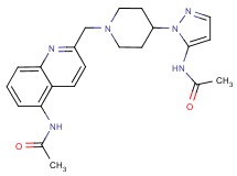 N-[2-({4-[5-(acetylamino)-1H-pyrazol-1-yl]-1-piperidinyl}methyl)-5-quinolinyl]acetamide