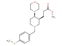methyl 3-[(3S*,4R*)-1-[4-(methylthio)benzyl]-4-(4-morpholinyl)-3-piperidinyl]propanoate