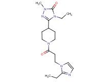 4-ethyl-5-{1-[3-(2-ethyl-1H-imidazol-1-yl)propanoyl]piperidin-4-yl}-2-methyl-2,4-dihydro-3H-1,2,4-triazol-3-one
