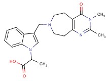 2-{3-[(2,3-dimethyl-4-oxo-3,4,5,6,8,9-hexahydro-7H-pyrimido[4,5-d]azepin-7-yl)methyl]-1H-indol-1-yl}propanoic acid
