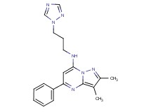 2,3-dimethyl-5-phenyl-N-[3-(1H-1,2,4-triazol-1-yl)propyl]pyrazolo[1,5-a]pyrimidin-7-amine