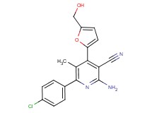 2-amino-6-(4-chlorophenyl)-4-[5-(hydroxymethyl)-2-furyl]-5-methylnicotinonitrile