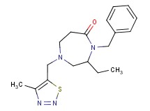 4-benzyl-3-ethyl-1-[(4-methyl-1,2,3-thiadiazol-5-yl)methyl]-1,4-diazepan-5-one