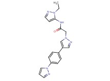 N-(1-ethyl-1H-pyrazol-5-yl)-2-{4-[4-(1H-pyrazol-1-yl)phenyl]-1H-pyrazol-1-yl}acetamide