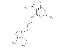 N-{2-[(4-ethyl-5-methyl-4H-1,2,4-triazol-3-yl)thio]ethyl}-3,6-dimethylisoxazolo[5,4-d]pyrimidin-4-amine