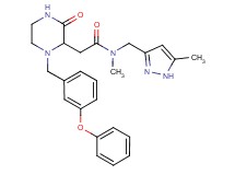 N-methyl-N-[(5-methyl-1H-pyrazol-3-yl)methyl]-2-[3-oxo-1-(3-phenoxybenzyl)-2-piperazinyl]acetamide