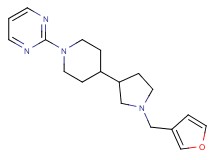 2-{4-[1-(3-furylmethyl)-3-pyrrolidinyl]-1-piperidinyl}pyrimidine