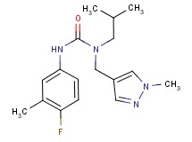 N'-(4-fluoro-3-methylphenyl)-N-isobutyl-N-[(1-methyl-1H-pyrazol-4-yl)methyl]urea
