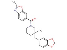 6-{[3-(1,3-benzodioxol-5-ylmethyl)-3-methylpiperidin-1-yl]carbonyl}-2-methyl-1,3-benzoxazole
