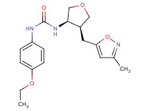 N-(4-ethoxyphenyl)-N'-{(3R*,4S*)-4-[(3-methylisoxazol-5-yl)methyl]tetrahydrofuran-3-yl}urea
