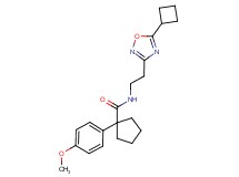 N-[2-(5-cyclobutyl-1,2,4-oxadiazol-3-yl)ethyl]-1-(4-methoxyphenyl)cyclopentanecarboxamide