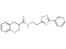 N-[2-(3-pyridin-3-yl-1,2,4-oxadiazol-5-yl)ethyl]chromane-3-carboxamide