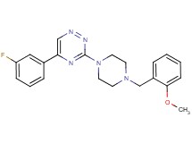 5-(3-fluorophenyl)-3-[4-(2-methoxybenzyl)-1-piperazinyl]-1,2,4-triazine
