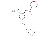 N-{rel-(3R,4S)-4-isopropyl-1-[3-(1H-tetrazol-1-yl)propyl]-3-pyrrolidinyl}tetrahydro-2H-pyran-4-carboxamide hydrochloride