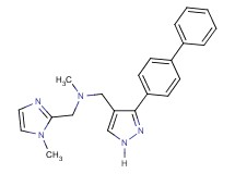 1-[3-(4-biphenylyl)-1H-pyrazol-4-yl]-N-methyl-N-[(1-methyl-1H-imidazol-2-yl)methyl]methanamine