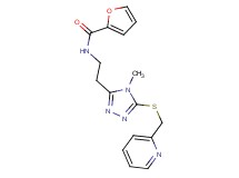 N-(2-{4-methyl-5-[(2-pyridinylmethyl)thio]-4H-1,2,4-triazol-3-yl}ethyl)-2-furamide