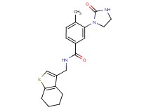 4-methyl-3-(2-oxoimidazolidin-1-yl)-N-(4,5,6,7-tetrahydro-1-benzothien-3-ylmethyl)benzamide