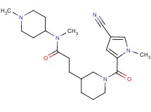 3-{1-[(4-cyano-1-methyl-1H-pyrrol-2-yl)carbonyl]piperidin-3-yl}-N-methyl-N-(1-methylpiperidin-4-yl)propanamide