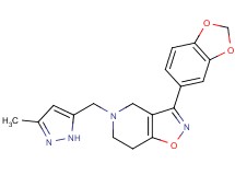 3-(1,3-benzodioxol-5-yl)-5-[(3-methyl-1H-pyrazol-5-yl)methyl]-4,5,6,7-tetrahydroisoxazolo[4,5-c]pyridine
