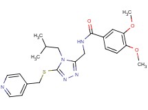 N-({4-isobutyl-5-[(4-pyridinylmethyl)thio]-4H-1,2,4-triazol-3-yl}methyl)-3,4-dimethoxybenzamide
