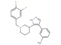 1-(3,4-difluorobenzyl)-3-[4-(3-methylphenyl)-1H-pyrazol-5-yl]piperidine