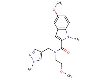 5-methoxy-N-(2-methoxyethyl)-1-methyl-N-[(1-methyl-1H-pyrazol-4-yl)methyl]-1H-indole-2-carboxamide