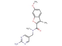 N-[(2-amino-5-pyrimidinyl)methyl]-6-methoxy-N,3-dimethyl-1-benzofuran-2-carboxamide