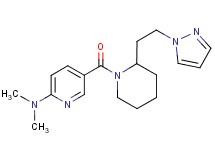 N,N-dimethyl-5-({2-[2-(1H-pyrazol-1-yl)ethyl]-1-piperidinyl}carbonyl)-2-pyridinamine