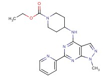 ethyl 4-{[1-methyl-6-(2-pyridinyl)-1H-pyrazolo[3,4-d]pyrimidin-4-yl]amino}-1-piperidinecarboxylate