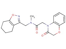 N-methyl-2-(3-oxo-2,3-dihydro-4H-1,4-benzoxazin-4-yl)-N-(4,5,6,7-tetrahydro-1,2-benzisoxazol-3-ylmethyl)acetamide