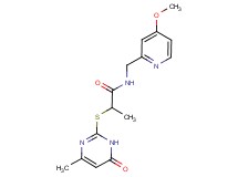 N-[(4-methoxypyridin-2-yl)methyl]-2-[(4-methyl-6-oxo-1,6-dihydropyrimidin-2-yl)thio]propanamide