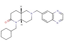 (4aR*,8aS*)-1-(cyclohexylmethyl)-6-(6-quinoxalinylmethyl)octahydro-1,6-naphthyridin-2(1H)-one