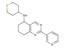 2-(3-pyridinyl)-N-(tetrahydro-2H-thiopyran-4-yl)-5,6,7,8-tetrahydro-5-quinazolinamine