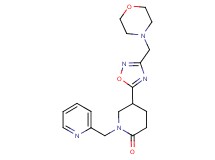 5-[3-(4-morpholinylmethyl)-1,2,4-oxadiazol-5-yl]-1-(2-pyridinylmethyl)-2-piperidinone