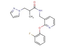 N-{[2-(2-fluorophenoxy)-3-pyridinyl]methyl}-2-methyl-3-(1H-pyrazol-1-yl)propanamide