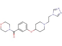 4-[3-({1-[2-(4H-1,2,4-triazol-4-yl)ethyl]piperidin-4-yl}oxy)benzoyl]morpholine