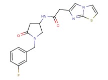 N-[1-(3-fluorobenzyl)-5-oxo-3-pyrrolidinyl]-2-imidazo[2,1-b][1,3]thiazol-6-ylacetamide