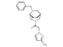 (1R*,5R*)-6-benzyl-3-[(3-methyl-1H-pyrazol-1-yl)acetyl]-3,6-diazabicyclo[3.2.2]nonane