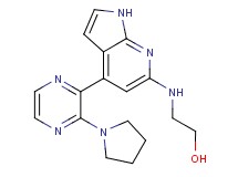 2-{[4-(3-pyrrolidin-1-ylpyrazin-2-yl)-1H-pyrrolo[2,3-b]pyridin-6-yl]amino}ethanol