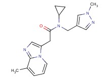 N-cyclopropyl-2-(8-methylimidazo[1,2-a]pyridin-3-yl)-N-[(1-methyl-1H-pyrazol-4-yl)methyl]acetamide