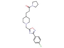 1-{[3-(4-chlorophenyl)-1,2,4-oxadiazol-5-yl]methyl}-4-[3-oxo-3-(1-pyrrolidinyl)propyl]piperidine