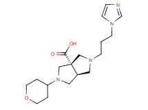(3aS*,6aS*)-2-[3-(1H-imidazol-1-yl)propyl]-5-(tetrahydro-2H-pyran-4-yl)hexahydropyrrolo[3,4-c]pyrrole-3a(1H)-carboxylic acid