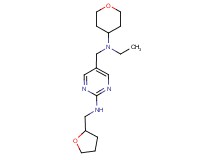 5-{[ethyl(tetrahydro-2H-pyran-4-yl)amino]methyl}-N-(tetrahydrofuran-2-ylmethyl)pyrimidin-2-amine