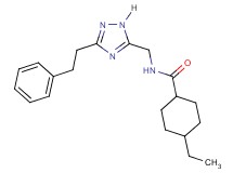4-ethyl-N-{[3-(2-phenylethyl)-1H-1,2,4-triazol-5-yl]methyl}cyclohexanecarboxamide
